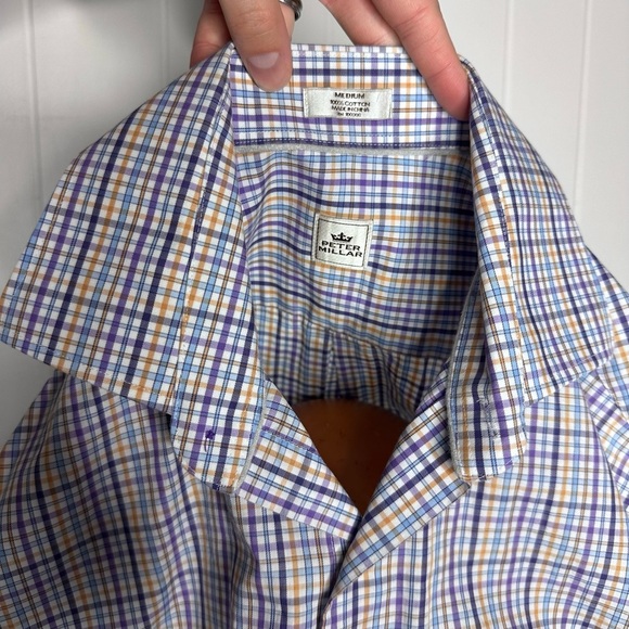Peter Millar Multicolor Purple Checkered Long Sleeve Shirt - Picture 3 of 11